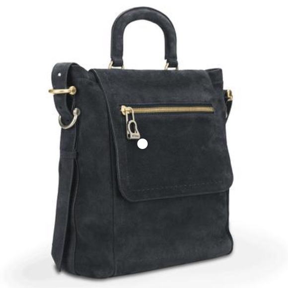 BRAND NEW BILL BLASS NAVY SUEDE BACKPACK/CROSSBODY main image 6